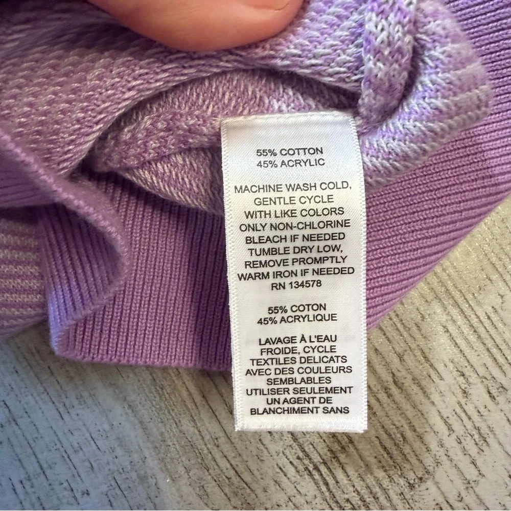 Vineyard Vines mens LARGE lavender purple half zip pullover sweater preppy knit